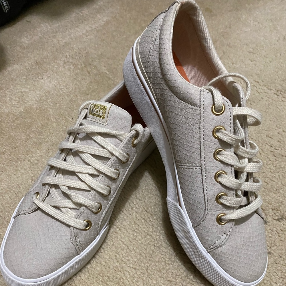 Keds Jump kick vegan leather neutral sneaker size 8